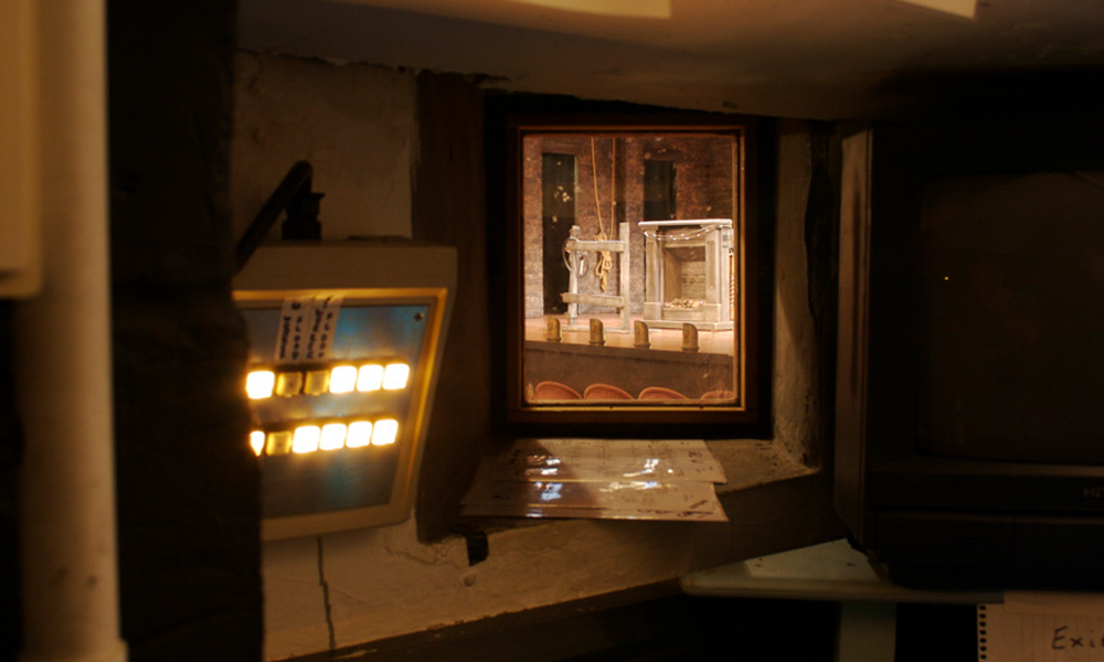 Control desk view of stage