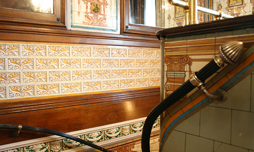 Handrail and tiles