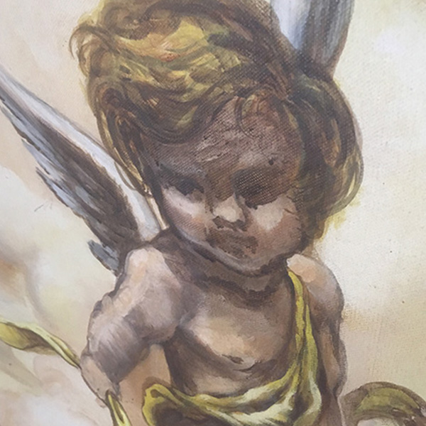 Detail of cherub painting