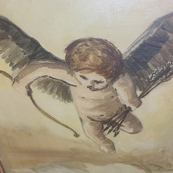 Detail of cherub painting