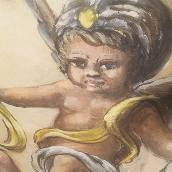 Detail of cherub painting